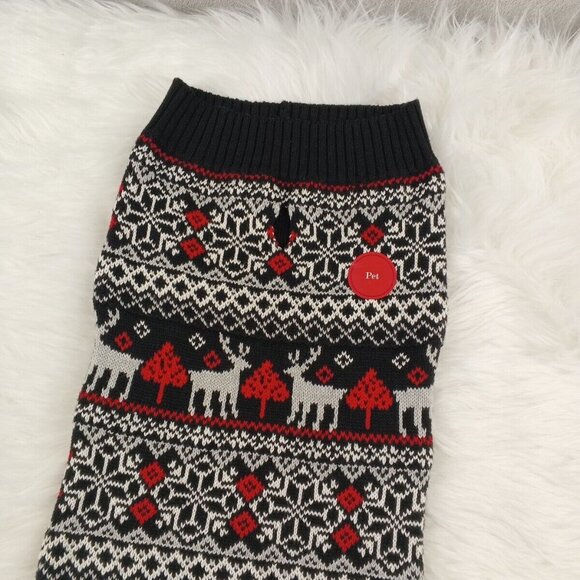 NWT CHARTER CLUB Christmas Dog Sweater XL Cotton Blend Multicolor - Picture 2 of 11